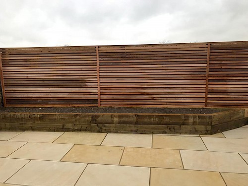 Cedar Slatted Fencing bury st edmunds
