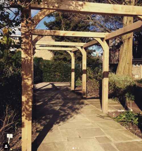 Here is a beautiful Oak Pergola, built and crafted by us