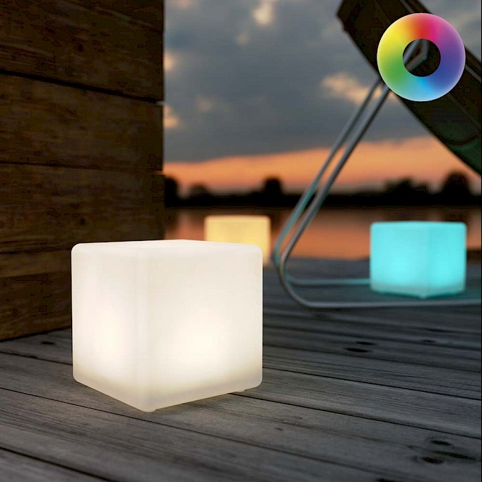 Shapelights Mini Cube - Indoor & Outdoor USB Solar Powered Mood Light